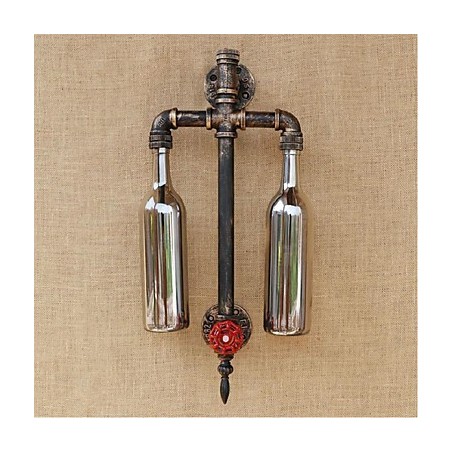 Lámpara de pared con interruptor, estilo americano, para restaurante, bar, pipa de agua, botella de vino, color gris Lámpara de pared con interruptor, estilo americano, para restaurante, bar, pipa de agua, botella de vino, color gris