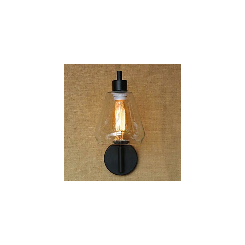 Lámpara de ambiente de brazo oscilante con acabado rústico de óxido negro estilo Lodge Country.