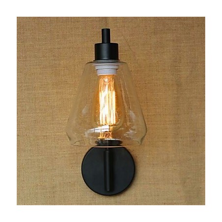 Lámpara de ambiente de brazo oscilante con acabado rústico de óxido negro estilo Lodge Country.