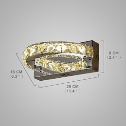 Apliques de pared con luz ambiental de cristal con función de pintura contemporánea moderna integrada