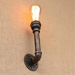 Lámpara de pared pequeña decorativa con pipa de agua sencilla y nostálgica