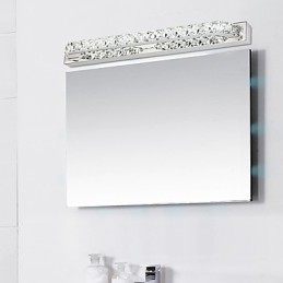 Lámpara de espejo larga de alta calidad para baño, lámpara de pared de metal y cristal.