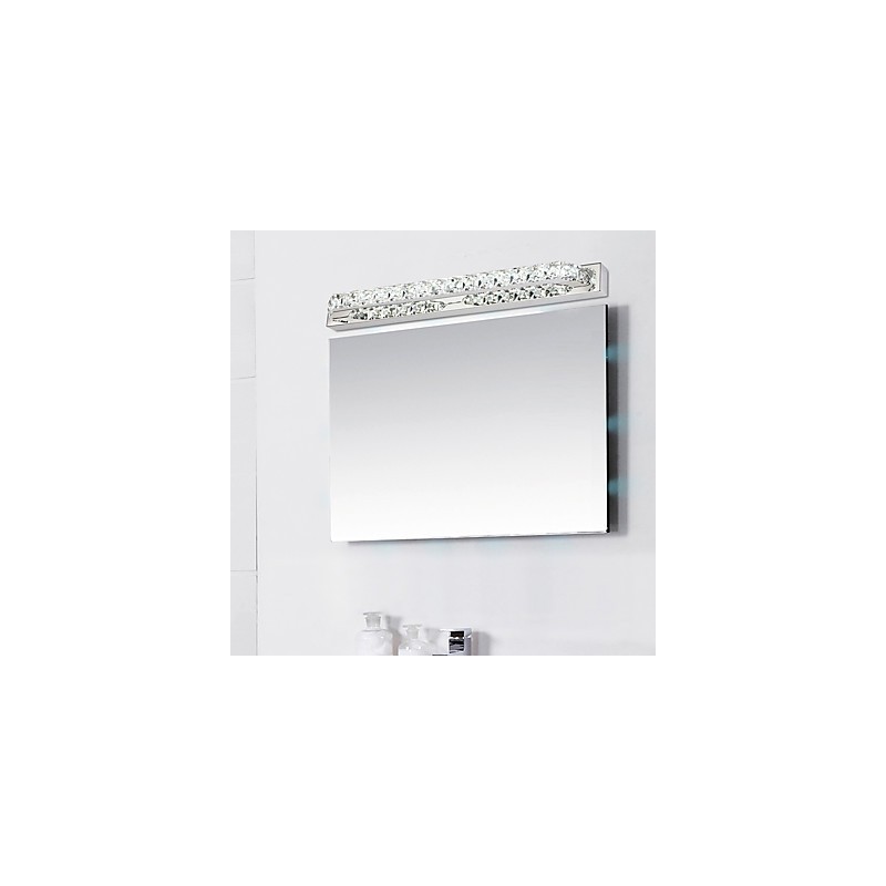 Lámpara de espejo larga de alta calidad para baño, lámpara de pared de metal y cristal.