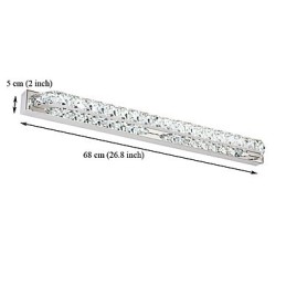 Lámpara de espejo larga de alta calidad para baño, lámpara de pared de metal y cristal.