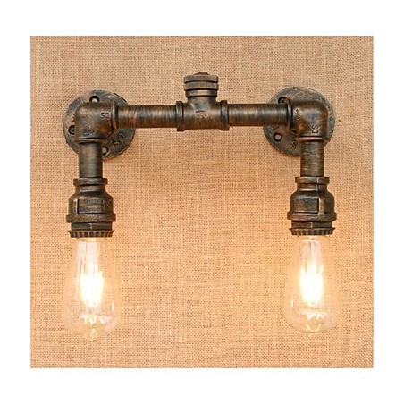 Apliques de pared con luz ambiental de estilo rústico de cabaña con pintura campestre Apliques de pared con luz ambiental de estilo rústico de cabaña con pintura campestre