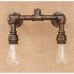 Apliques de pared con luz ambiental de estilo rústico de cabaña con pintura campestre