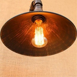 Apliques de pared con luz ambiental con acabado rústico de óxido negro estilo Lodge Country