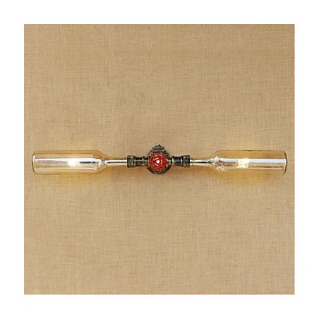 Lámpara de pared estilo retro americano con diseño de viento y botella de agua, estilo industrial creativo, color ámbar Lámpara de pared estilo retro americano con diseño de viento y botella de agua, estilo industrial creativo, color ámbar