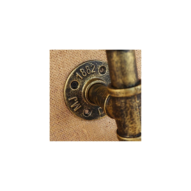 Lámpara de pared con interruptor de viento industrial retro, lámpara de pared con botella de agua, luz ámbar