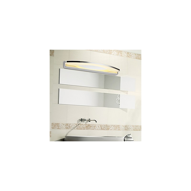 Lámpara de pared de metal contemporánea con iluminación de baño moderna y súper larga