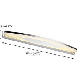 Lámpara de pared de metal contemporánea con iluminación de baño moderna y súper larga