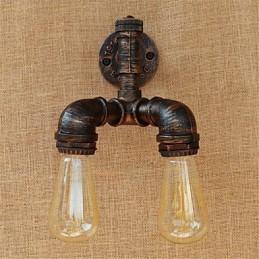 Apliques de pared con luz ambiental con pintura rústica tipo cabaña