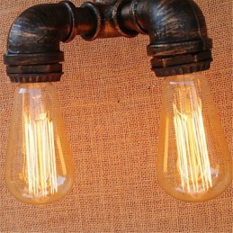 Apliques de pared con luz ambiental con pintura rústica tipo cabaña