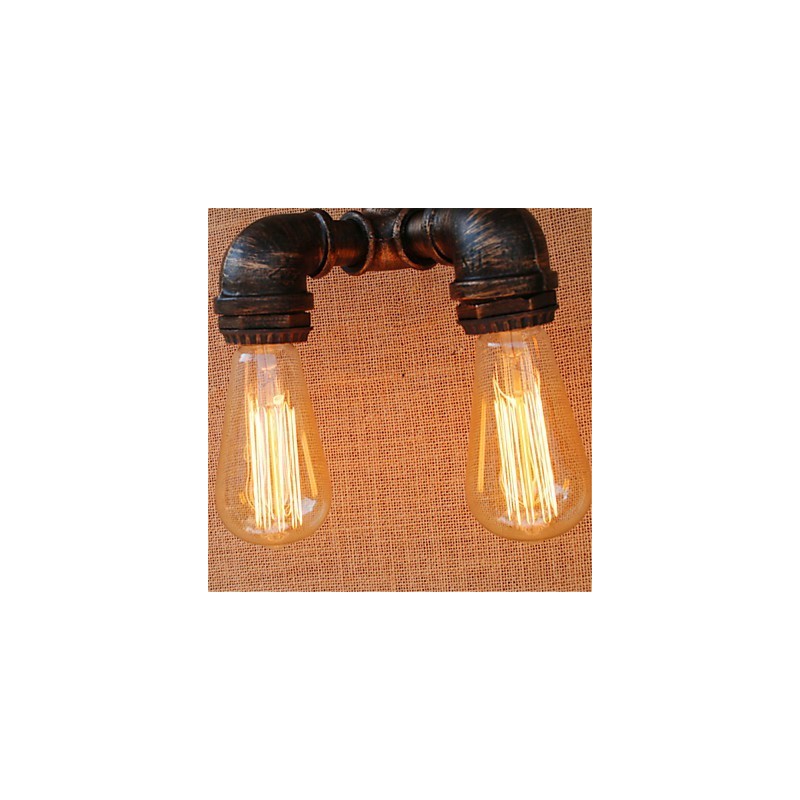 Apliques de pared con luz ambiental con pintura rústica tipo cabaña