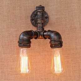 Apliques de pared con luz ambiental con pintura rústica tipo cabaña