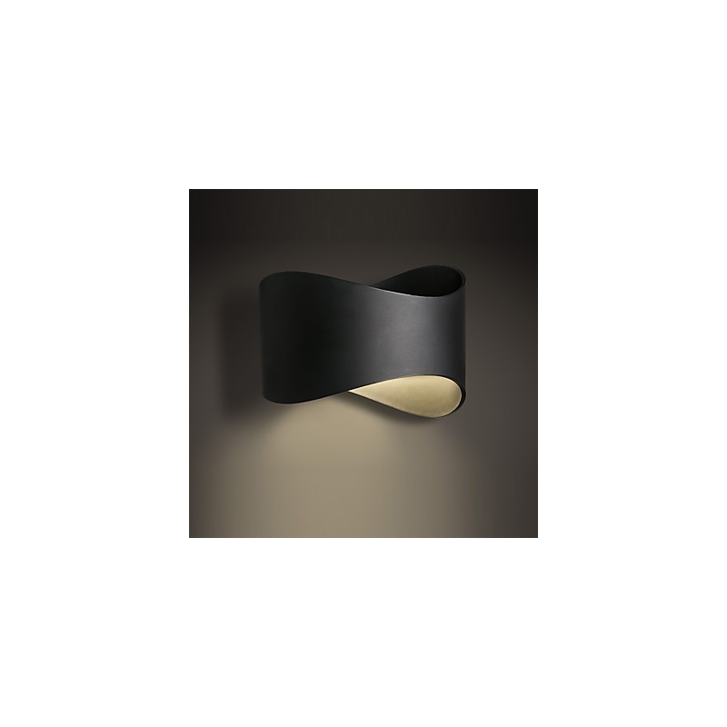 Aplique de pared con luz ambiental de estilo mini con acabado de óxido negro contemporáneo moderno
