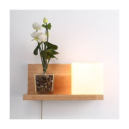 Apliques de pared de madera estilo Max Country con interruptor Apliques de pared de madera estilo Max Country con interruptor
