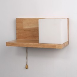 Apliques de pared de madera estilo Max Country con interruptor