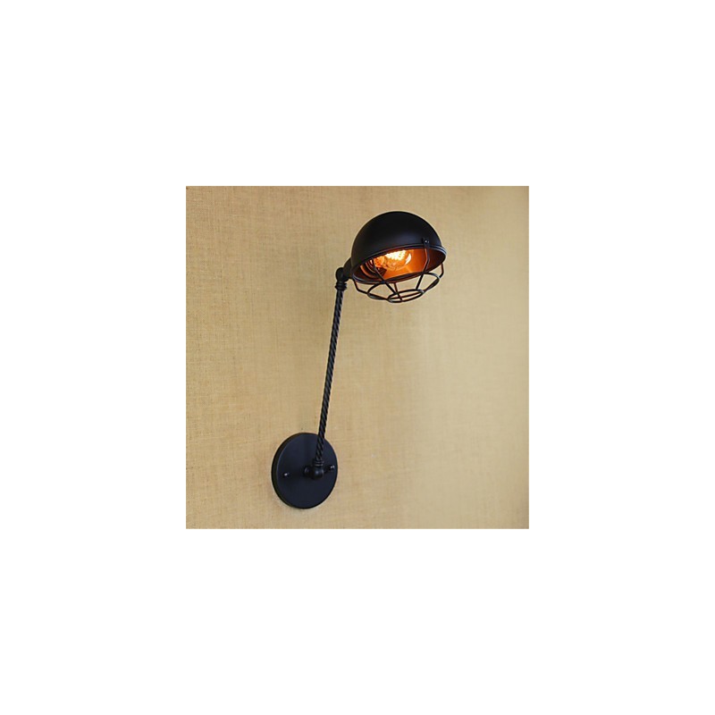 Lámparas de pared con luz descendente y protección ocular de estilo mini con pintura retro campestre