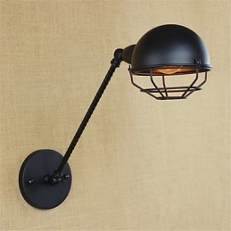 Lámparas de pared con luz descendente y protección ocular de estilo mini con pintura retro campestre
