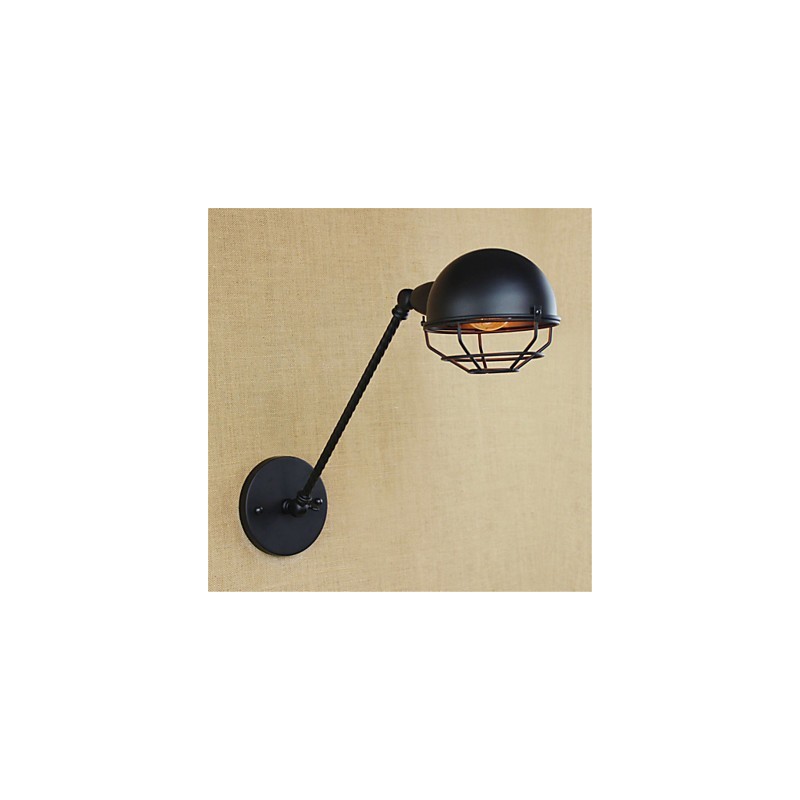 Lámparas de pared con luz descendente y protección ocular de estilo mini con pintura retro campestre