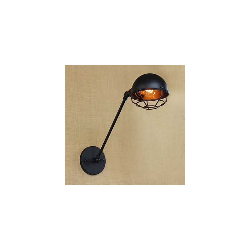 Lámparas de pared con luz descendente y protección ocular de estilo mini con pintura retro campestre