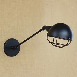 Lámparas de pared con luz descendente y protección ocular de estilo mini con pintura retro campestre