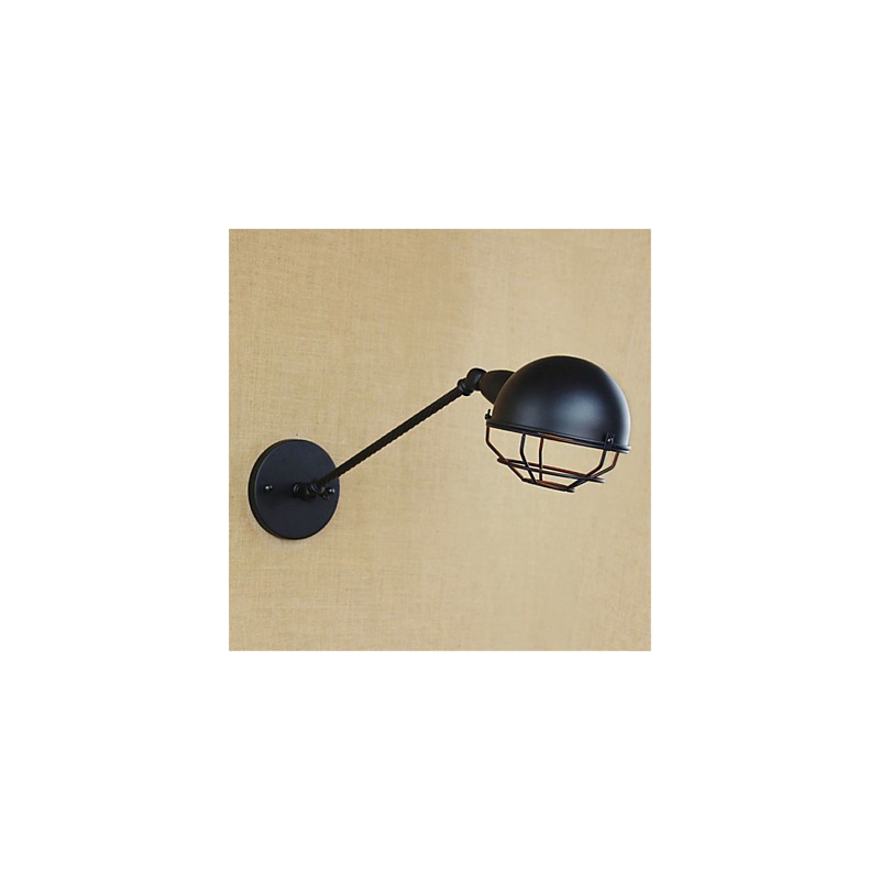 Lámparas de pared con luz descendente y protección ocular de estilo mini con pintura retro campestre