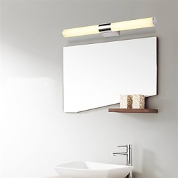 Lámpara de espejo de alta calidad, luces de baño, 85-265 V, luces de pared de acero inoxidable y acrílico, iluminación de maquillaje