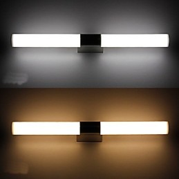Lámpara de espejo de alta calidad, luces de baño, 85-265 V, luces de pared de acero inoxidable y acrílico, iluminación de maquillaje