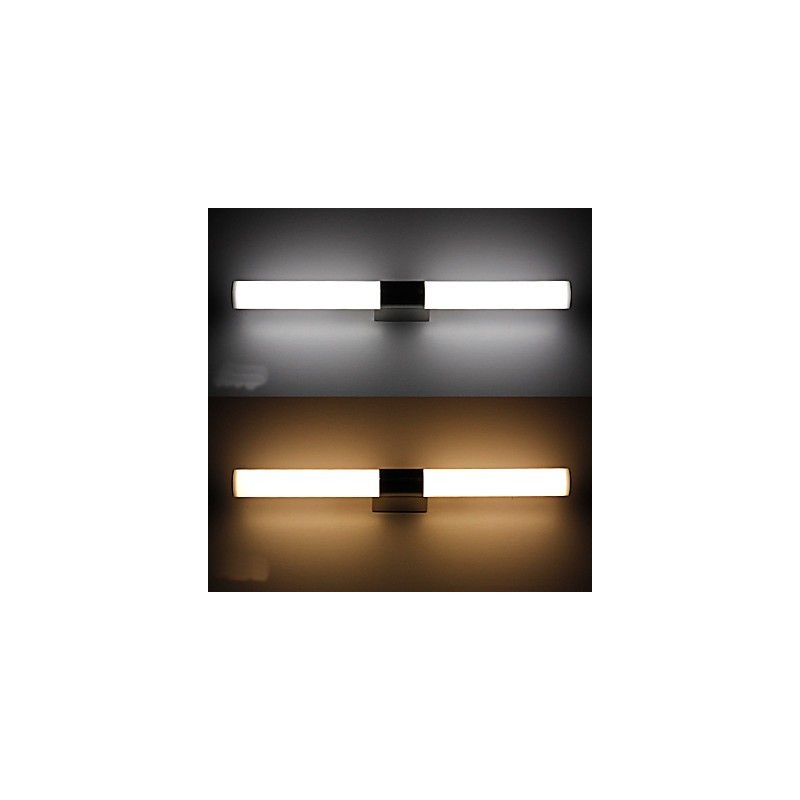 Lámpara de espejo de alta calidad, luces de baño, 85-265 V, luces de pared de acero inoxidable y acrílico, iluminación de maquillaje