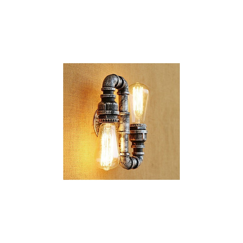 Aplique de pared con luz ambiental de brazo oscilante con pintura retro campestre