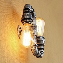 Aplique de pared con luz ambiental de brazo oscilante con pintura retro campestre