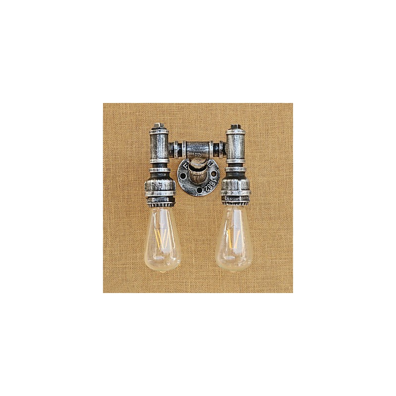 Aplique de pared con luz ambiental de brazo oscilante con pintura retro campestre