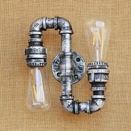 Aplique de pared con luz ambiental de brazo oscilante con pintura retro campestre