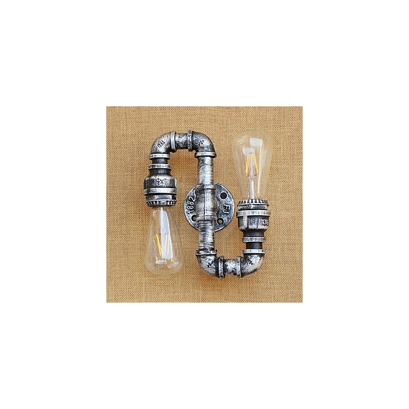 Aplique de pared con luz ambiental de brazo oscilante con pintura retro campestre