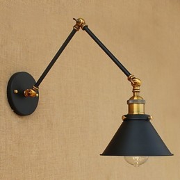 Aplique de pared de latón vintage industrial, lámpara de pared, iluminación para el hogar, decoración de interiores, aplique de pared