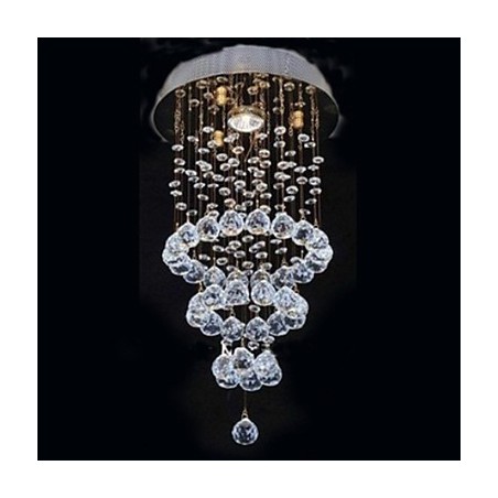 Lámpara empotrada moderna contemporánea de metal galvanizado y cristal Lámpara empotrada moderna contemporánea de metal galvanizado y cristal