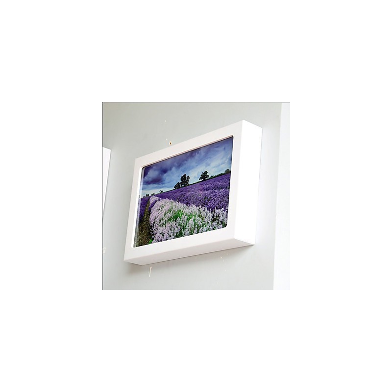 Pintura contemporánea moderna integrada para apliques de pared con luz ambiental.