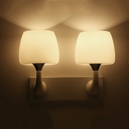 Apliques de pared con luz ambiental y protección ocular con pintura contemporánea moderna