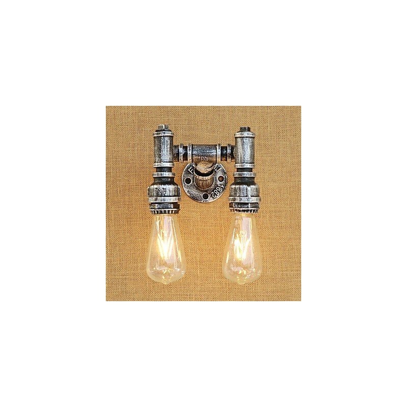 Aplique de pared con luz ambiental de brazo oscilante con pintura retro campestre
