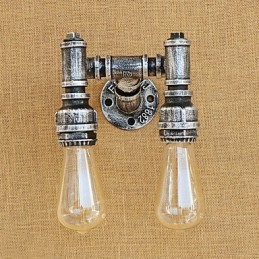 Aplique de pared con luz ambiental de brazo oscilante con pintura retro campestre