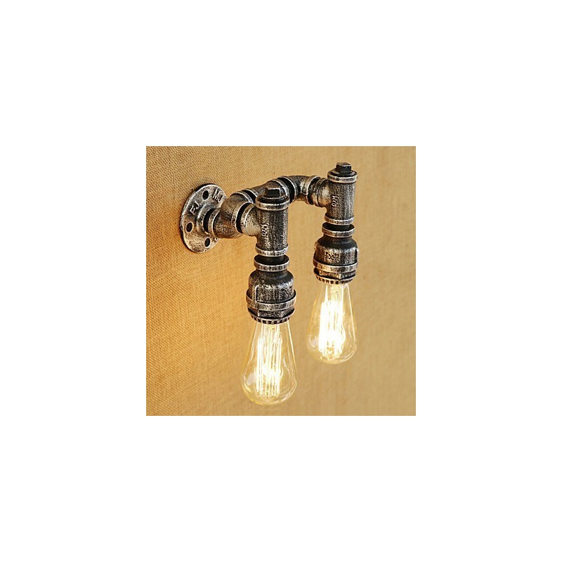 Aplique de pared con luz ambiental de brazo oscilante con pintura retro campestre
