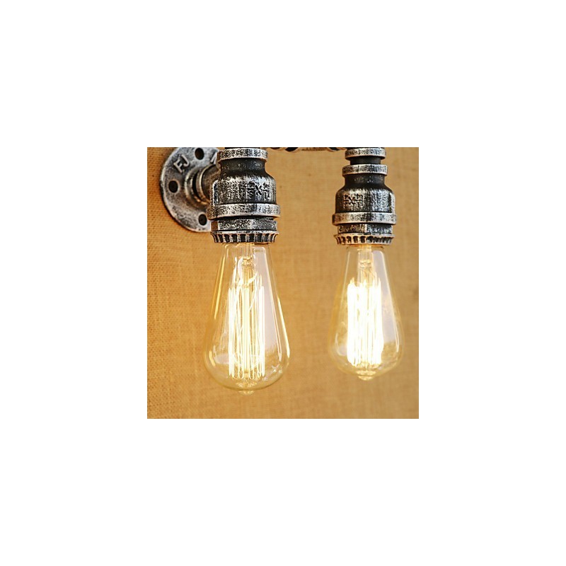 Aplique de pared con luz ambiental de brazo oscilante con pintura retro campestre