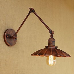 Lámpara de techo con luz ambiental de brazo oscilante estilo mini estilo cabaña rústica estilo retro