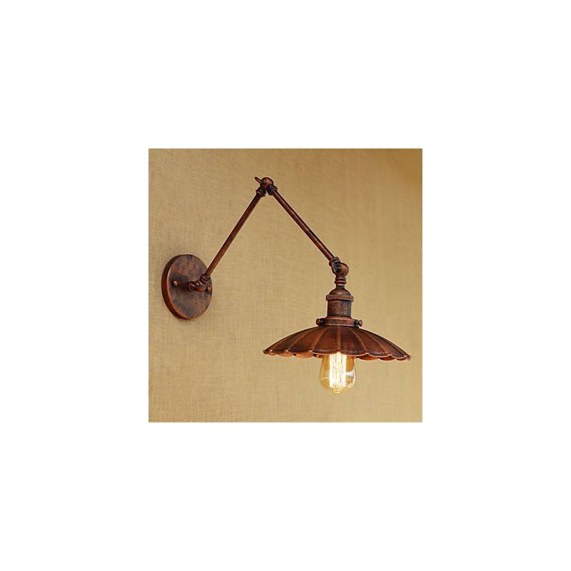 Lámpara de techo con luz ambiental de brazo oscilante estilo mini estilo cabaña rústica estilo retro