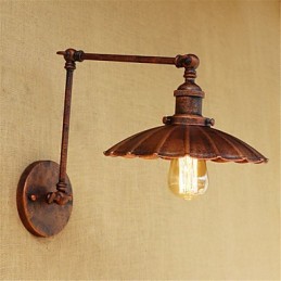 Lámpara de techo con luz ambiental de brazo oscilante estilo mini estilo cabaña rústica estilo retro