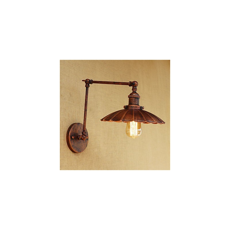 Lámpara de techo con luz ambiental de brazo oscilante estilo mini estilo cabaña rústica estilo retro