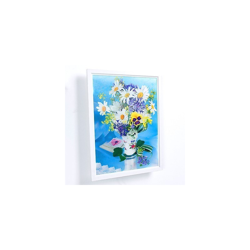 Pintura contemporánea moderna integrada para apliques de pared con luz ambiental.