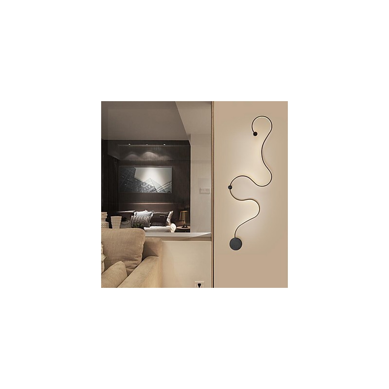 Apliques de pared modernos y contemporáneos de aluminio para dormitorio, escalera, sala de estar.